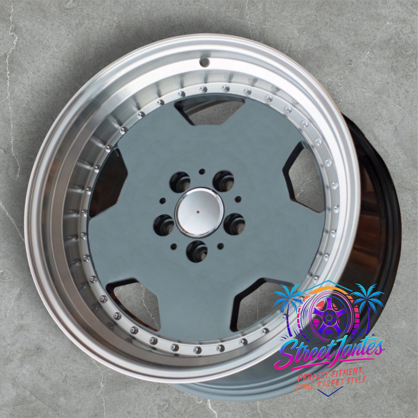Jantes 17" 5x112 TYPE AMG 3 GRIS ANTHRACITE