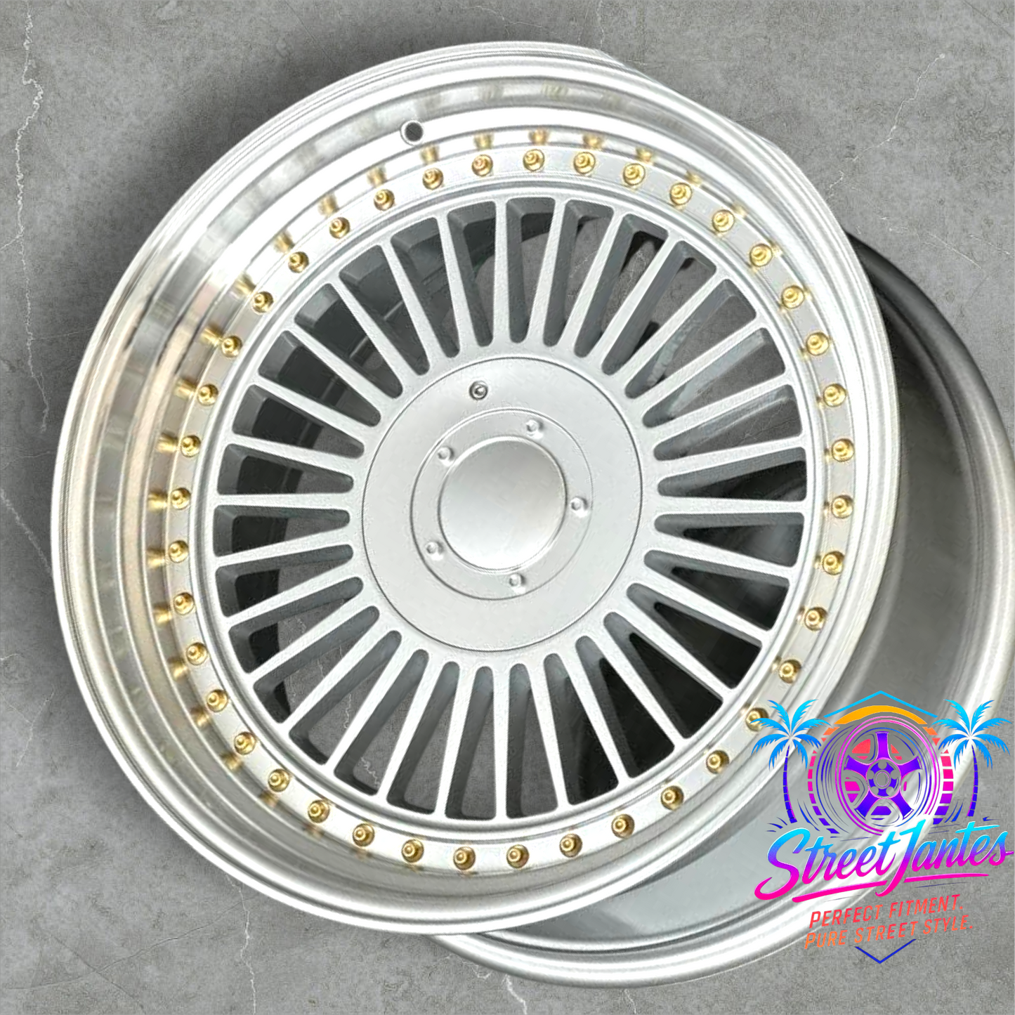 Jantes 19" 5x120 🔥TYPE ALP SILVER GOLD 🔥 ( serie 5 6 7 )