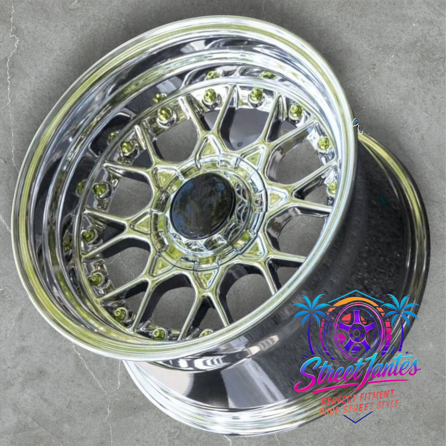 Jantes 15" 4x100 type BBS RS2 chrome 🔥 YKW WHEELS 🔥