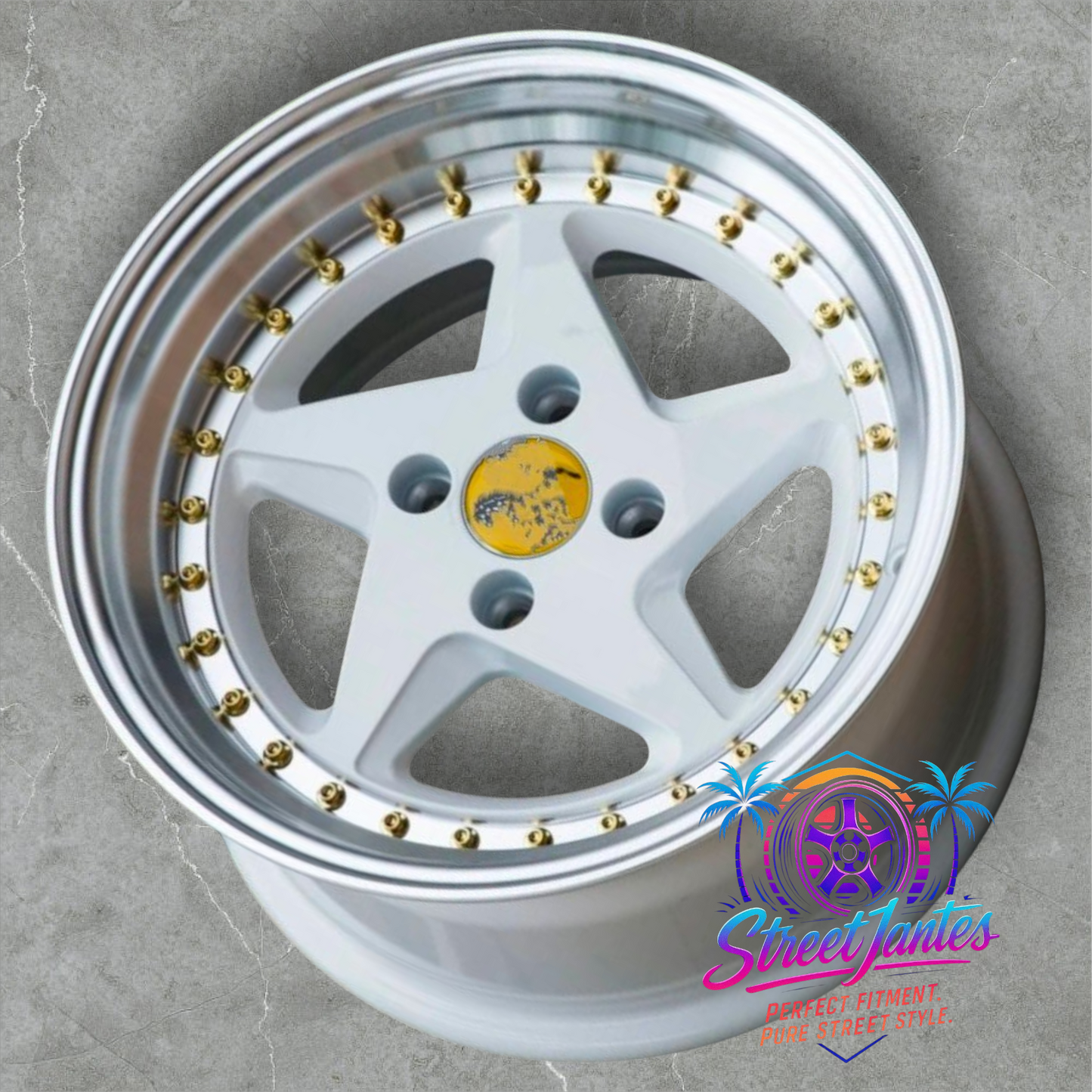 Jantes 15" 4x100 TYPE F348 WHITE 🔥 YKW WHEELS 🔥