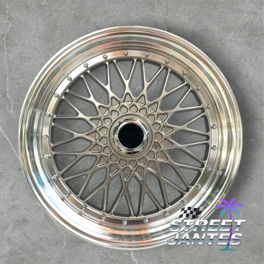 Jantes 15" 4x100 type BBS RS dark silver
