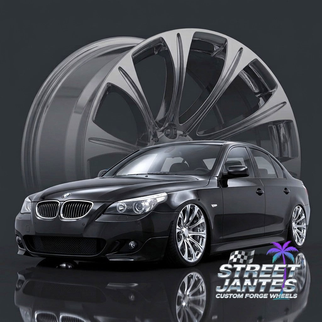 JANTES 19" ( STREET JANTES COSTUME FORGE WHEELS SUR-MESURE ) TYPE 166M CHROME