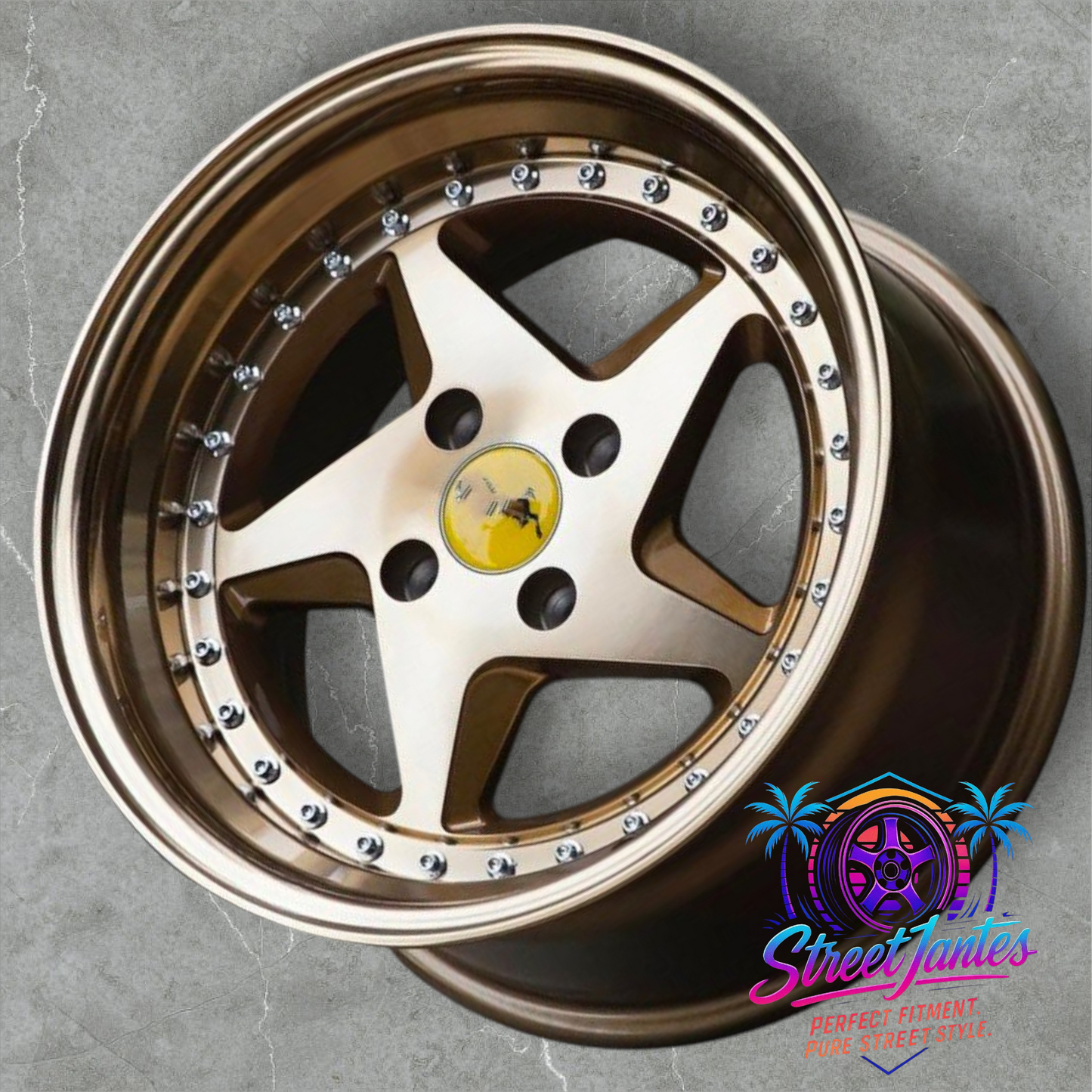 Jantes 17" 4x100 TYPE F348 BRONZE 🔥 YKW WHEELS 🔥