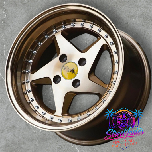 Jantes 17" 4x100 TYPE F348 BRONZE 🔥 YKW WHEELS 🔥