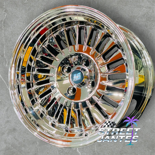 Jantes 15" 4x100 CRX TURBINE FULL CHROME ✨