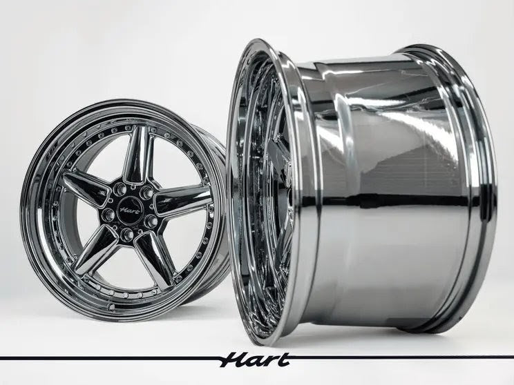 Jantes 19" 5x120 🔥 HART WHEELS 🔥 TYPE AC SILVER  ( série 5 / 6 / 7 )  CHROME
