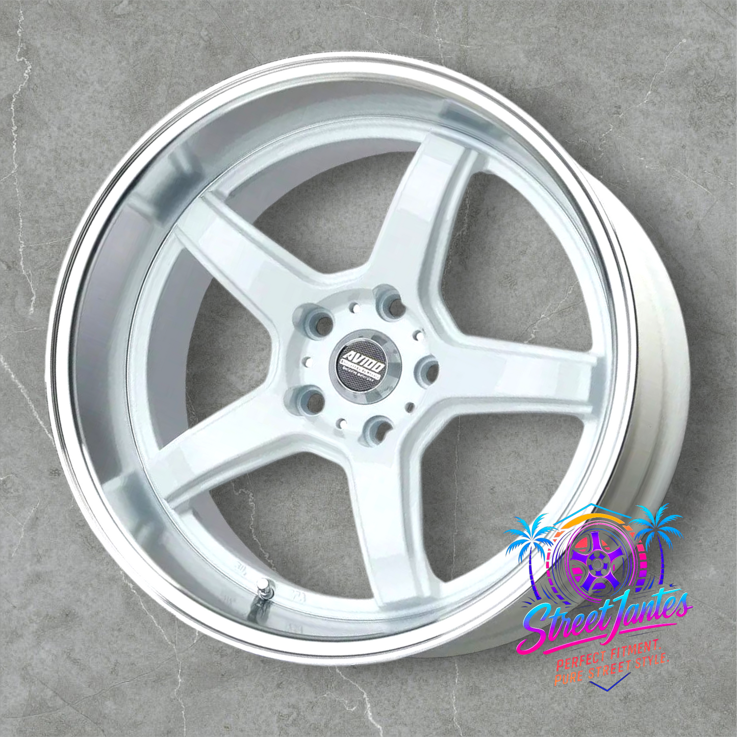 Jantes 18" 5x114.3  JDM TYPE WORK WHITE