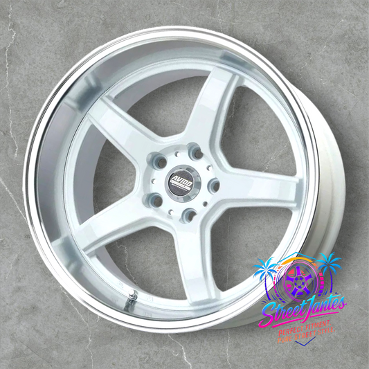 Jantes 18" 5x114.3  JDM TYPE WORK WHITE