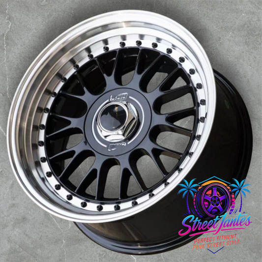 Jantes 17" 5x120 / 5x112 🔥 YKW WHEELS 🔥 type BBS BLACK  LM VINTAGE