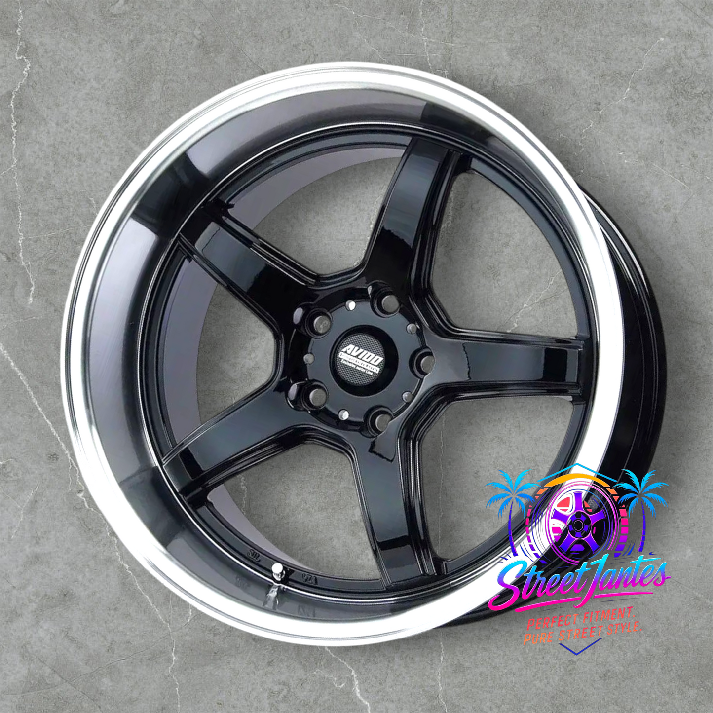Jantes 18" 5x114.3  JDM TYPE WORK BLACK