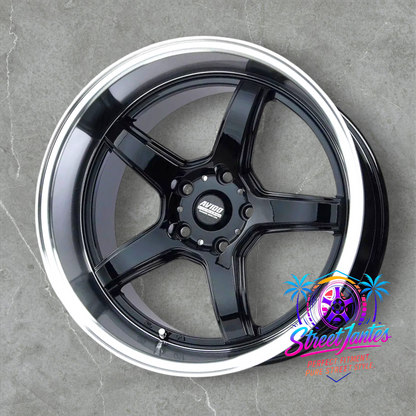 Jantes 18" 5x114.3  JDM TYPE WORK BLACK