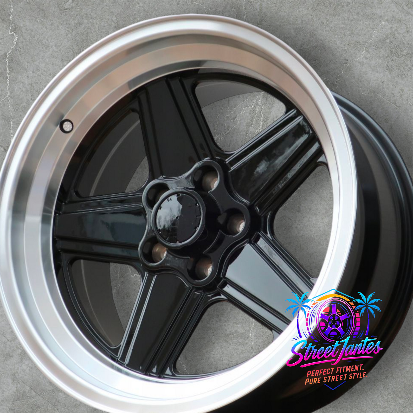 Jantes 17" 5x112 TYPE MERCEDES CLASSIQUE 5 STAR CONCAVE BLACK