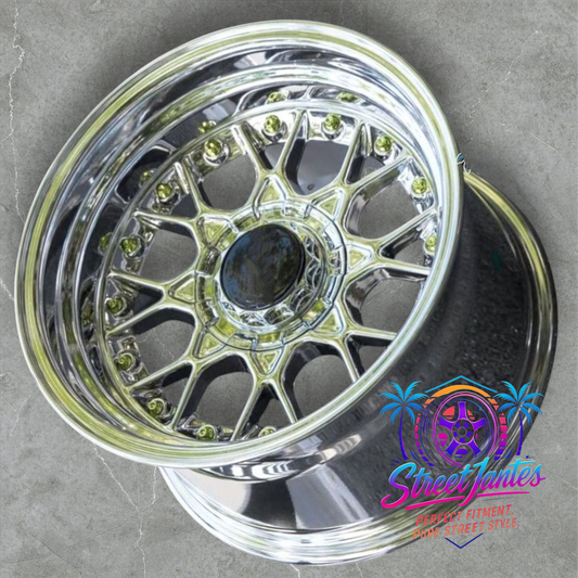 Jantes 15" 4x100 type BBS RS2 chrome 🔥 YKW WHEELS 🔥