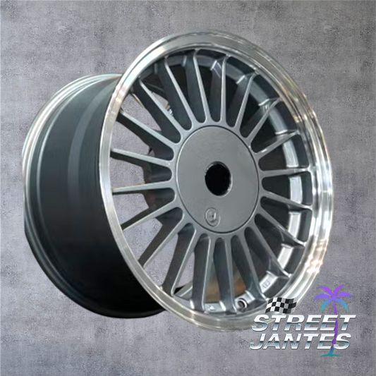 Jantes 16" 4x100 type ALP gris anthracite bord poli