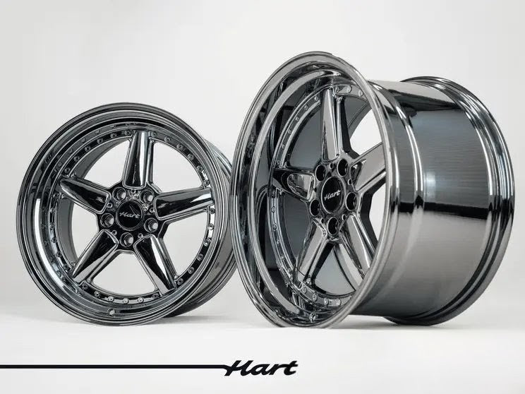 Jantes 19" 5x120 🔥 HART WHEELS 🔥 TYPE AC SILVER  ( série 5 / 6 / 7 )  CHROME