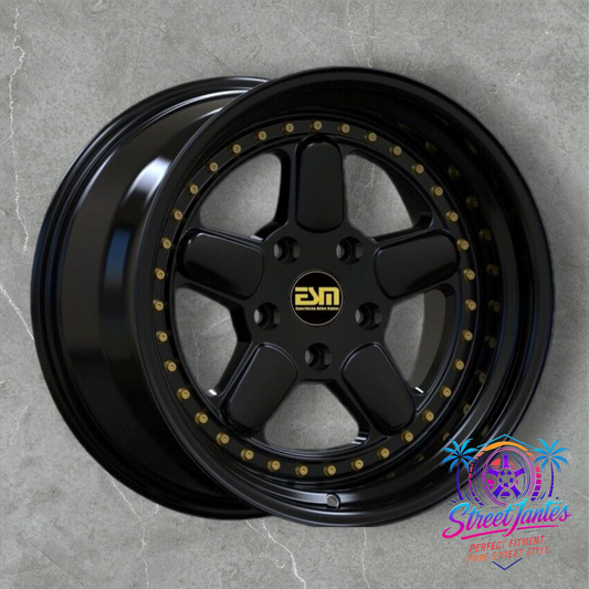 Jantes 18" 5x120 AC black gold ( série 5 )