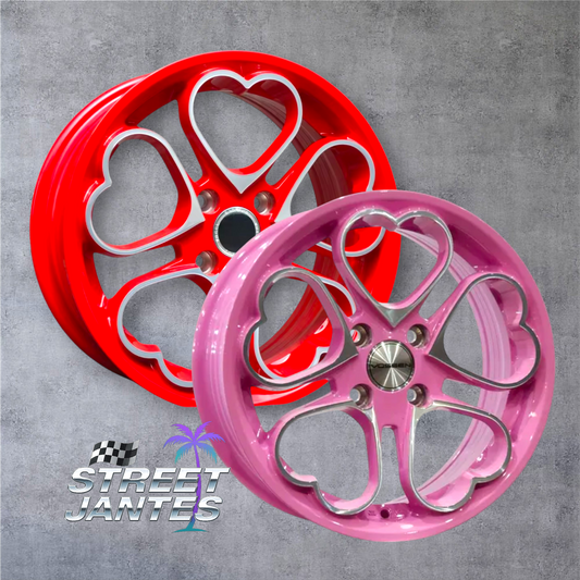 Jantes 15" 4x100 KORORO RED OU PINK