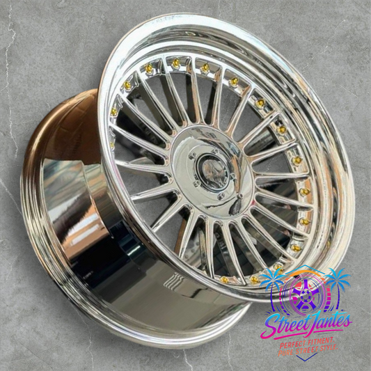 Jantes 17" 5X120 TYPE ALP CHROM GOLD 🔥 YKW 🔥